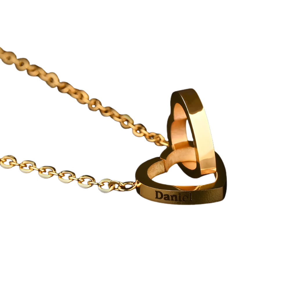 Rosenbox mit gravierter Halskette (Weiß)